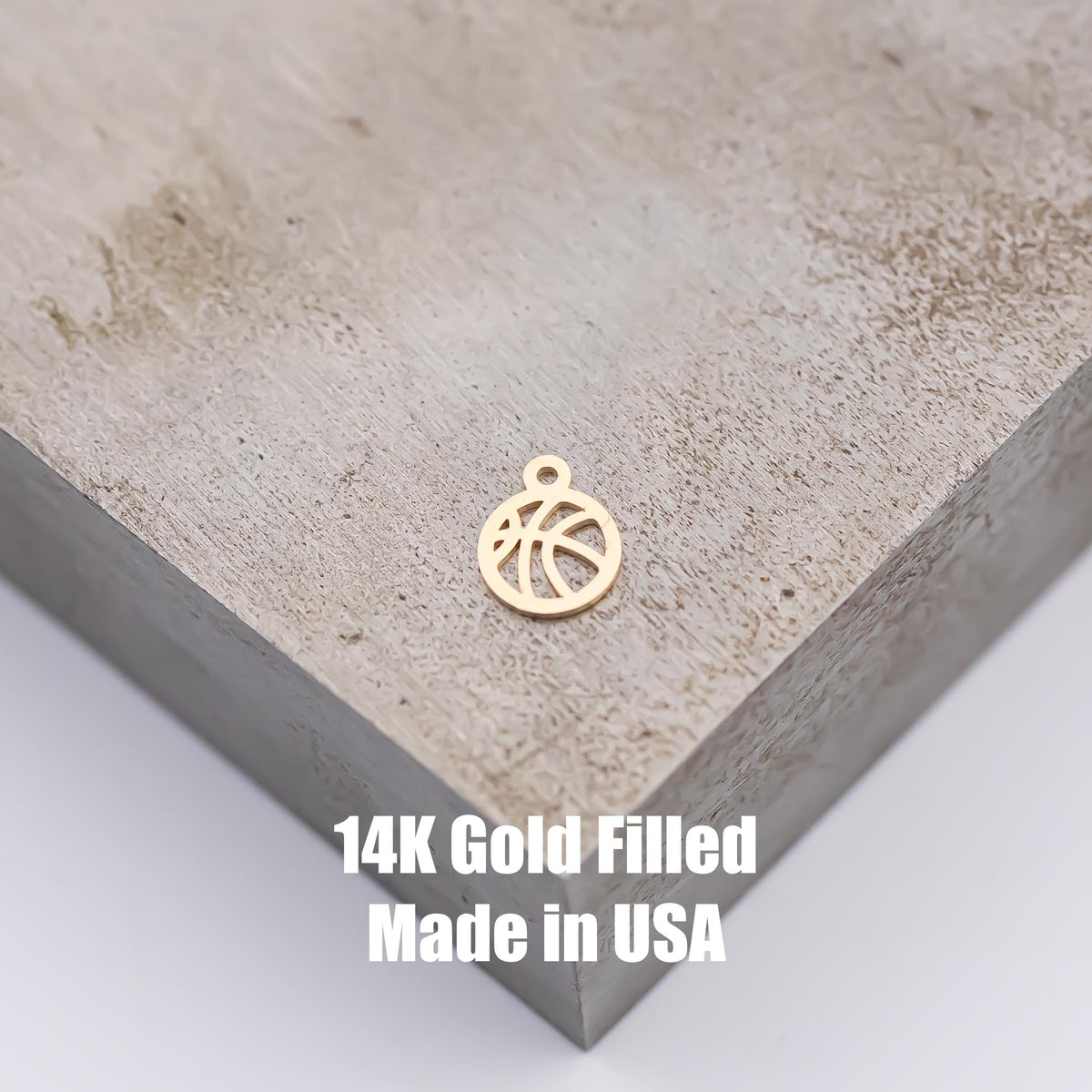 Basketball connector Permanent Jewelry Connector Charm 14k Gold Filled Sterling Silver Permanent Jewelry Supplies