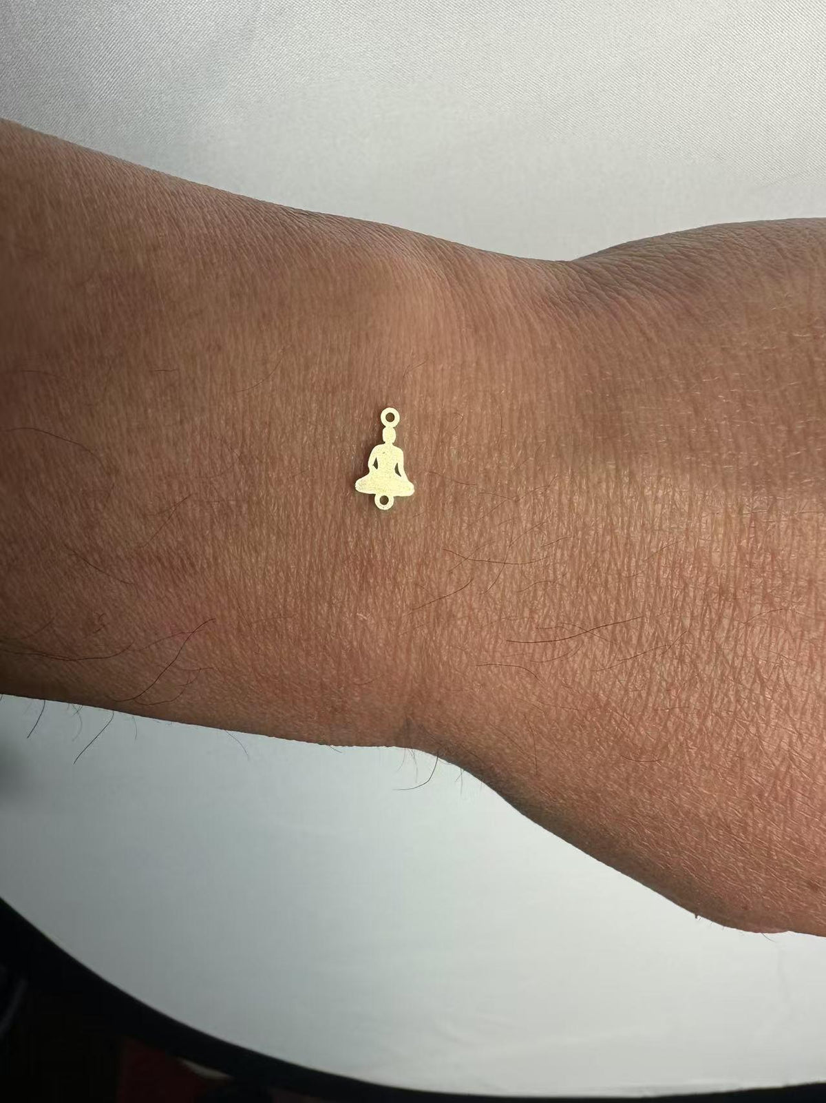 Buddha Permanent Jewelry Connector - 14kt gold filled or Sterling Silver - Made in the USA