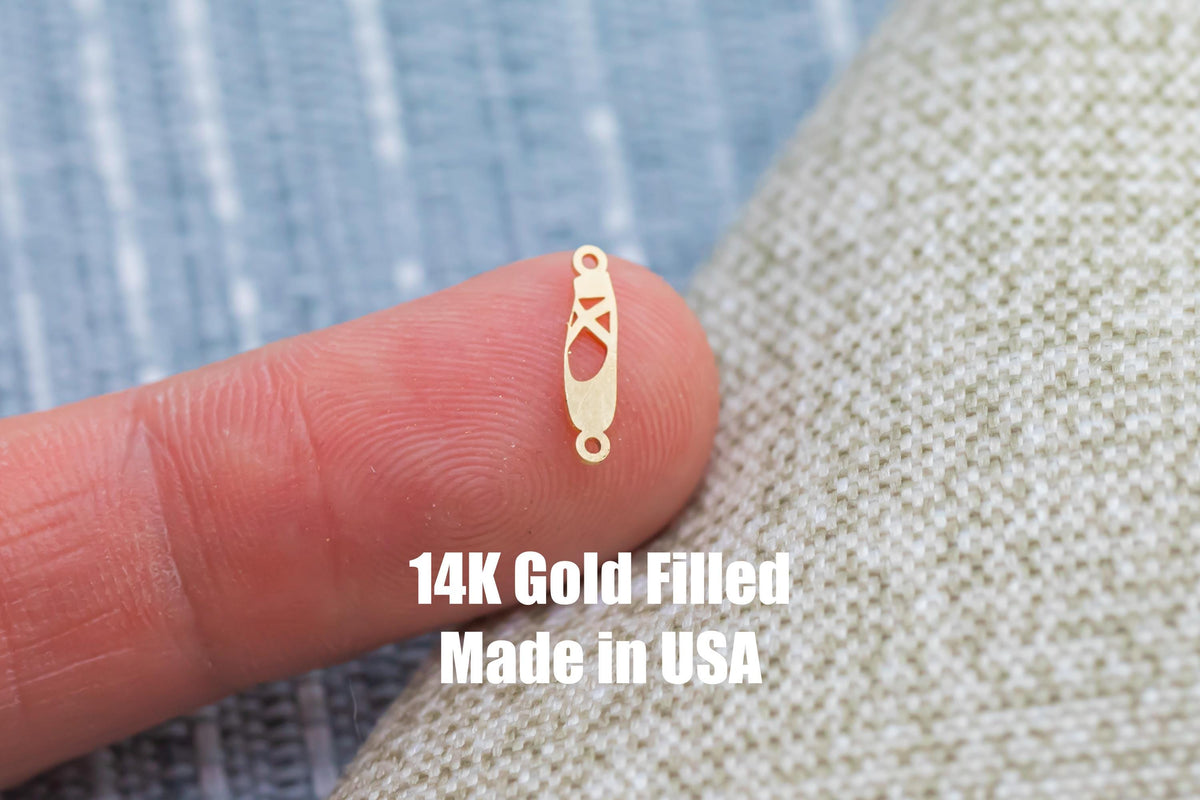 Ballet Shoes Jewelry Connector or Charm - Cherries Intricate Detail - 14kt gold filled or Sterling Silver - Made in the USA - Custom