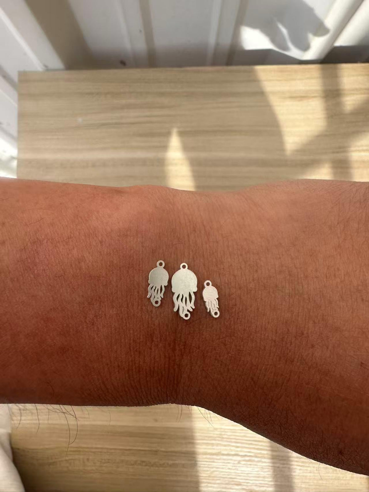 Jelly Fish Connector - Tiny 14Kt Gold Filled or Sterling Silver Connectors- for Bracelet or Necklace - Permanent Jewelry Supply