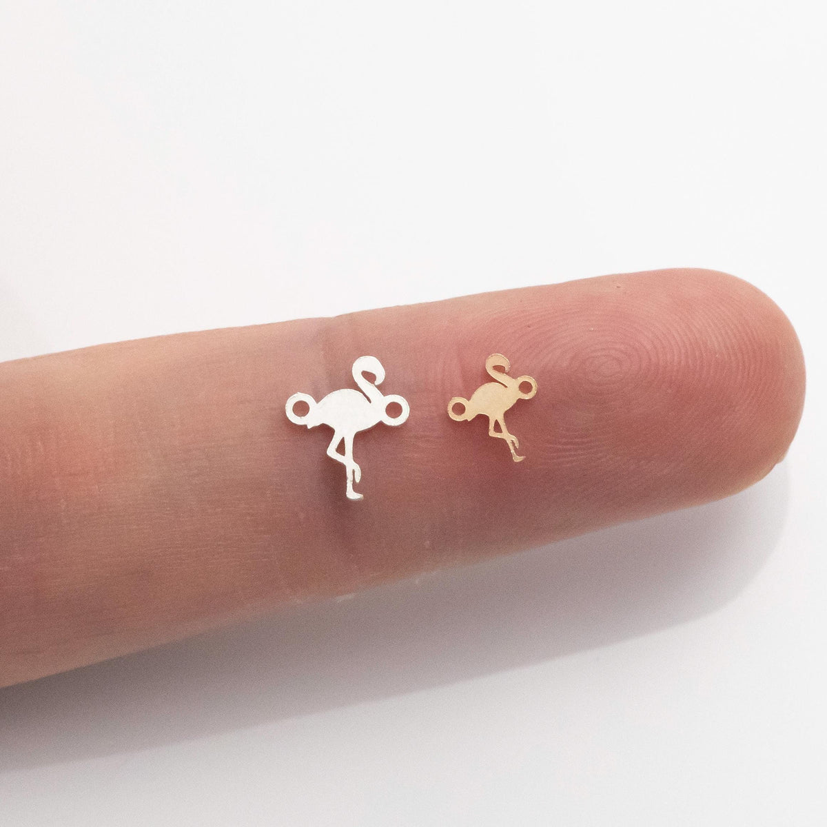 Flamingo Connector - 14Kt Gold Filled or Sterling Silver- Connectors - Bracelet or Necklace - Permanent Jewelry Supply