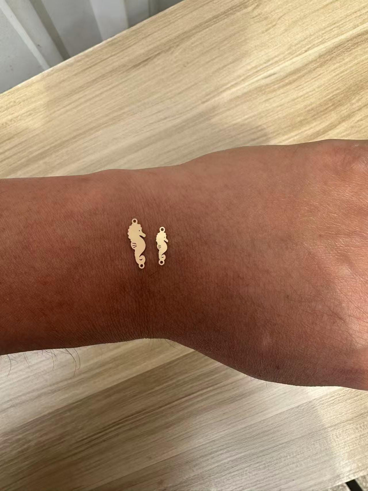 Sea Horse Seahorse Connector - Tiny 14Kt Gold Filled or Sterling Silver Connectors- for Bracelet or Necklace - Permanent Jewelry Supply