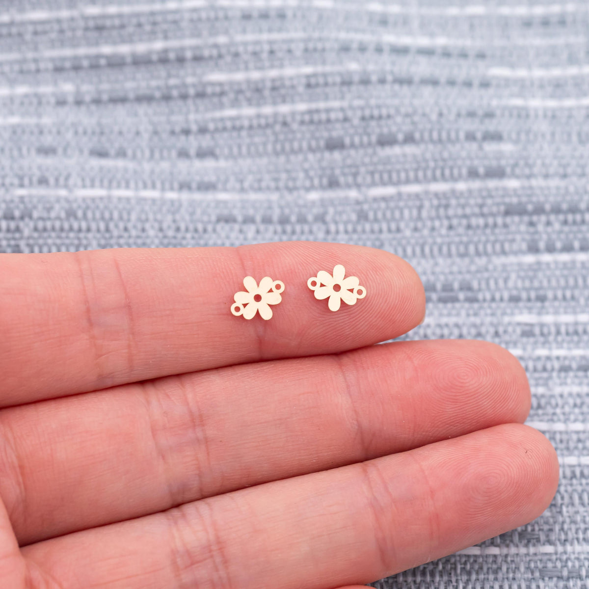 Gold Filled Daisy Connector Charm - Permanent Jewelry Connectors sterling silver 14k gold filled gold connector, silver connector