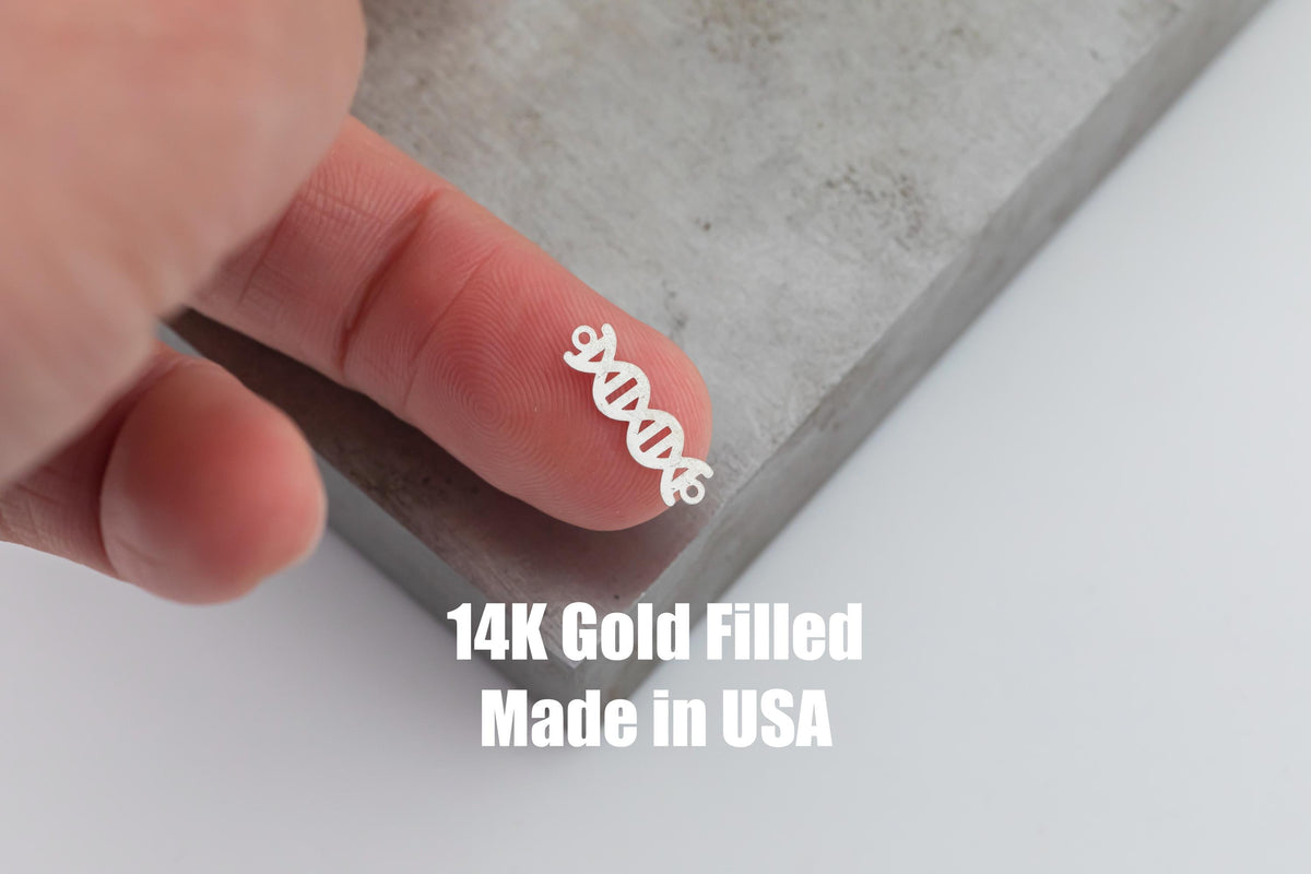 DNA strand Connectors - 14Kt Gold Filled or Sterling Connectors - For Permanent Jewelry Bracelet, Necklace, Ring - Permanent Jewelry Supply