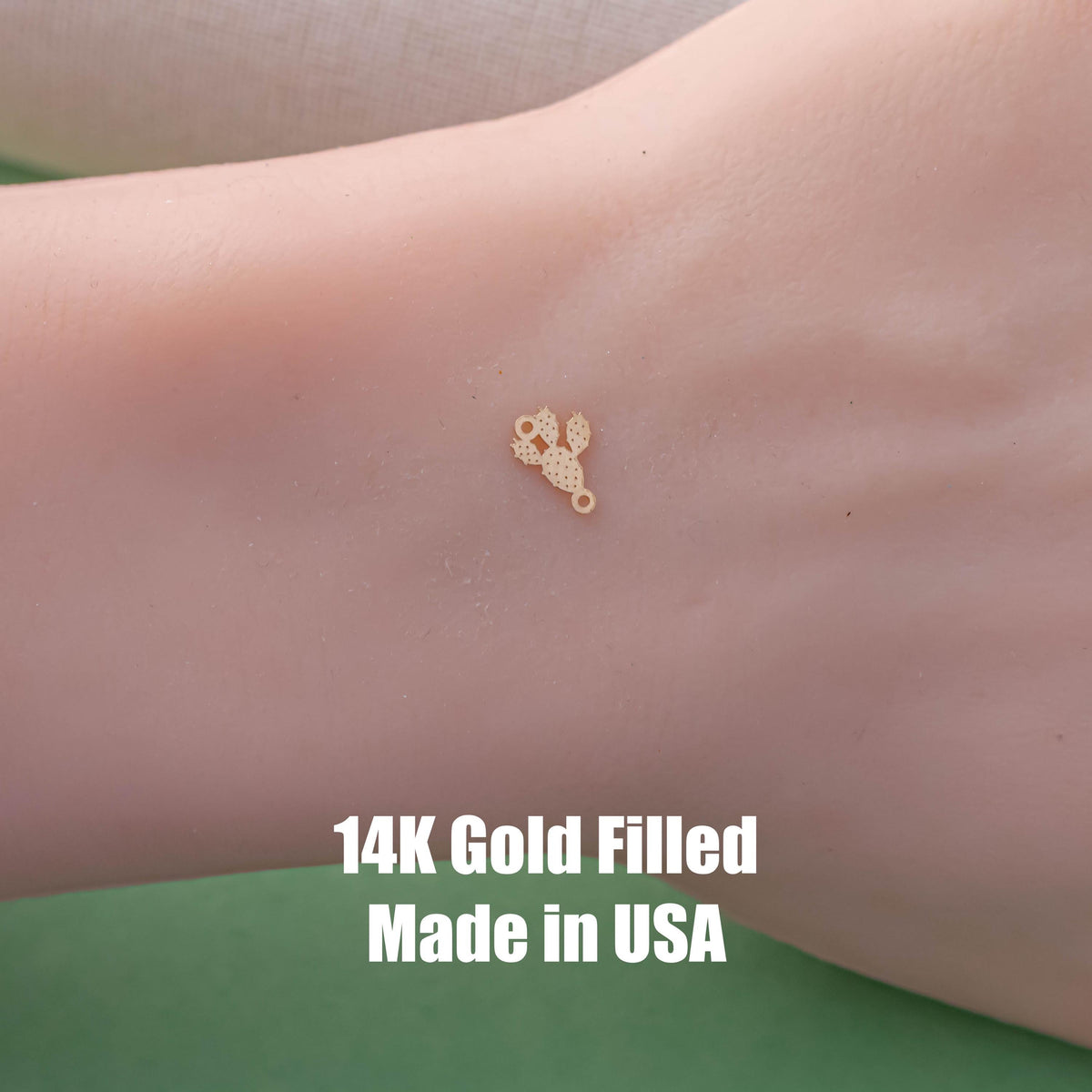 Southwestern Cactus- 14Kt Gold Filled or Sterling Connectors Permanent Jewelry Bracelet or Necklace Permanent Jewelry