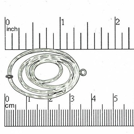 37mm x 23mm Textured Circular Loop Connector - Made of Brass - Satin Rhodium Silver and Satin Hamilton Gold Finishes - Sold by the Piece - K2