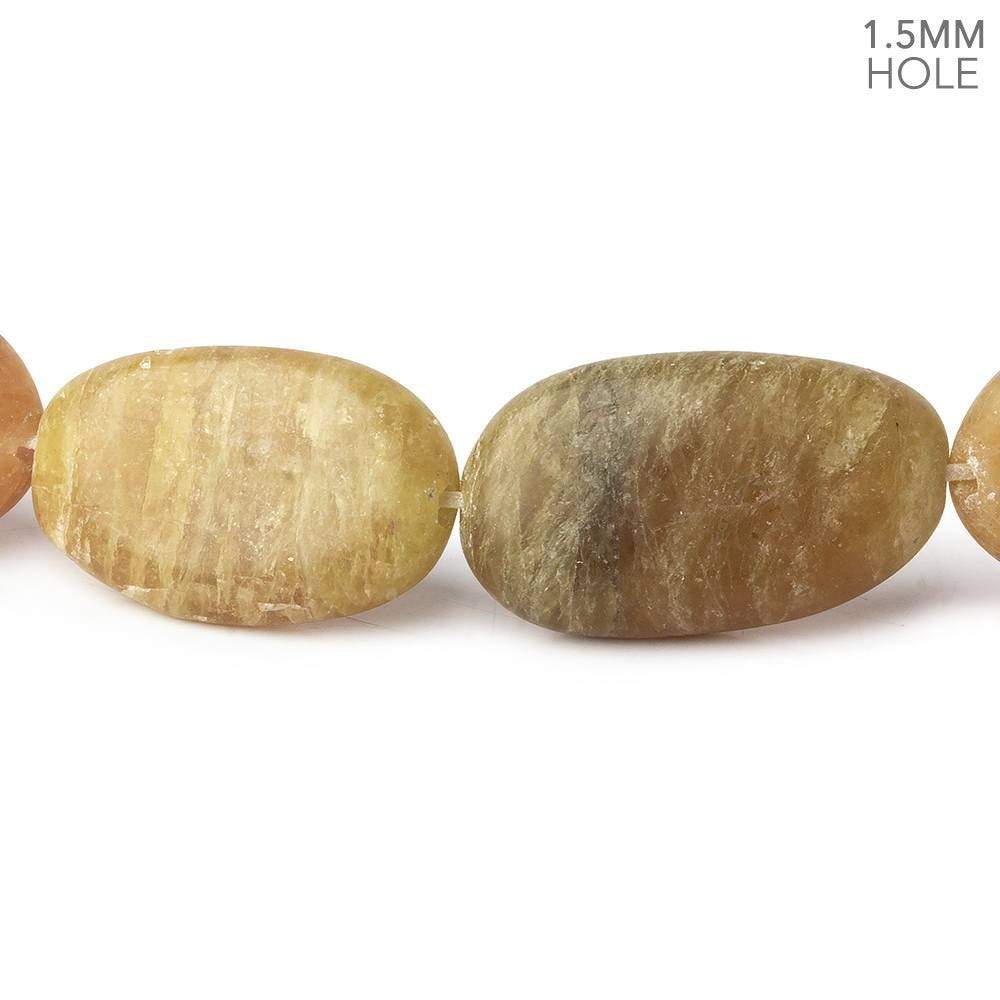 Matte Golden Tourmaline plain nuggets 16 inch 20 large hole beads 16x13-25x14mm