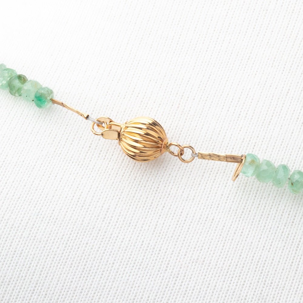 Multiple Gemstone Faceted Rondelle Necklace with a 14kt Gold Clasp