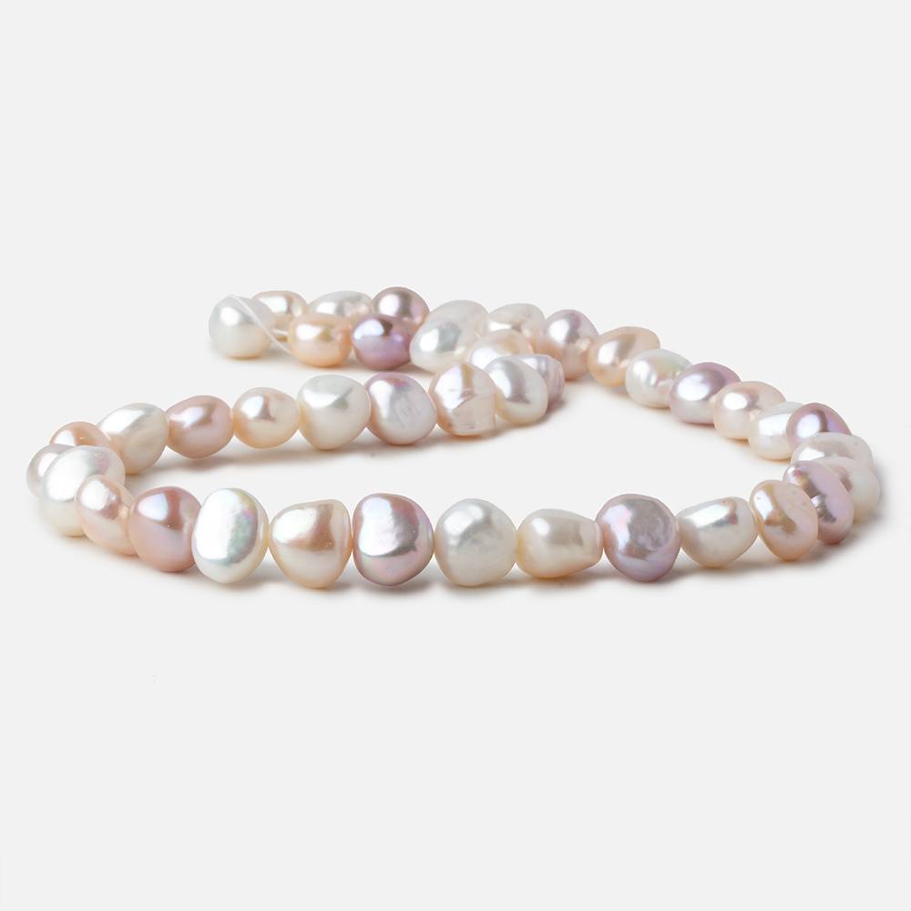 Pastel TriColor Baroque Freshwater Pearls 16 inch 40 pieces 10x9-12x9mm A