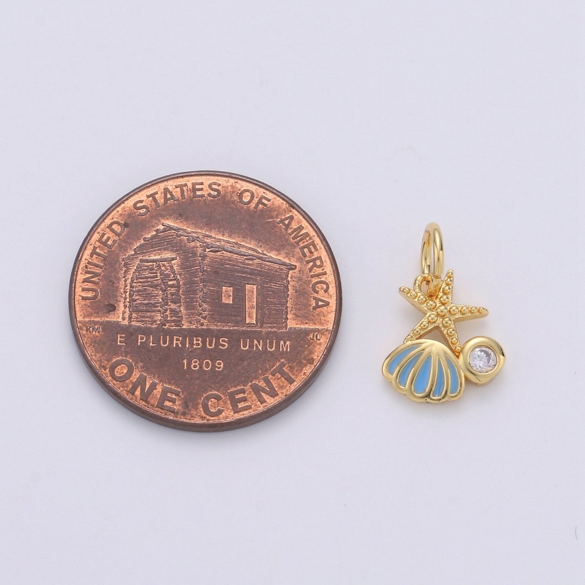 Shell 24K Gold Filled Tiny Charms, Gold Filled Star Fish Charm, Gold Starfish ,Gold Beach charm Under the sea Jewelry Inspired D-558