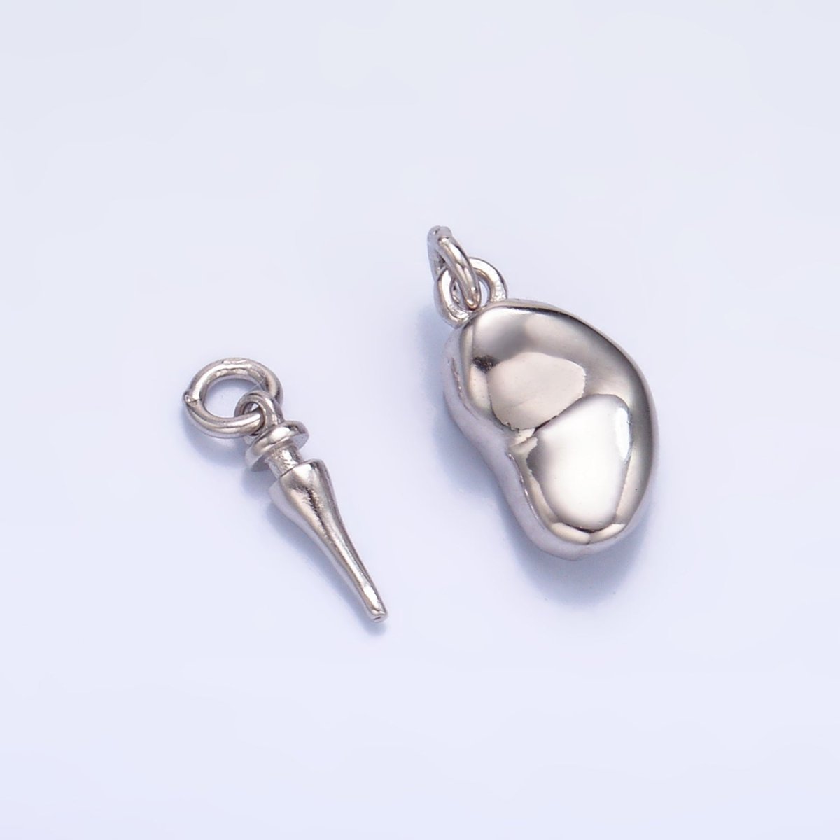 S925 Sterling Silver Needle Heart Minimalist Charm Set | SL-547