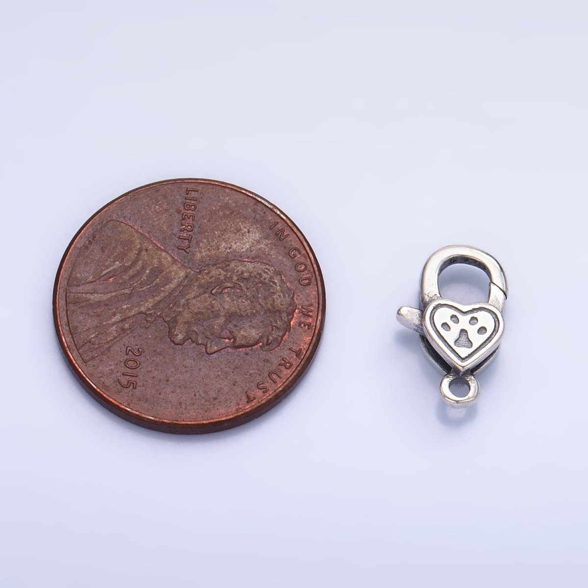 S925 Sterling Silver Paw Print Lobster Claw Clasps Closure Findings | SL-544