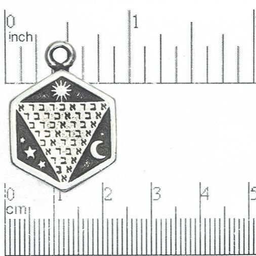 22mm x 31mm Hexagon Pendant - Double-Sided - Made of Pewter - Sold by the Piece - PEW123