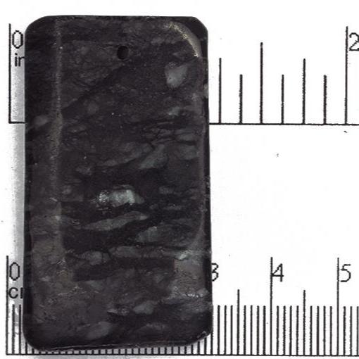 28mm x 50mm Snow Flake Jade Rectangle Pendant - Drilled - Semi Precious Stone - SP671