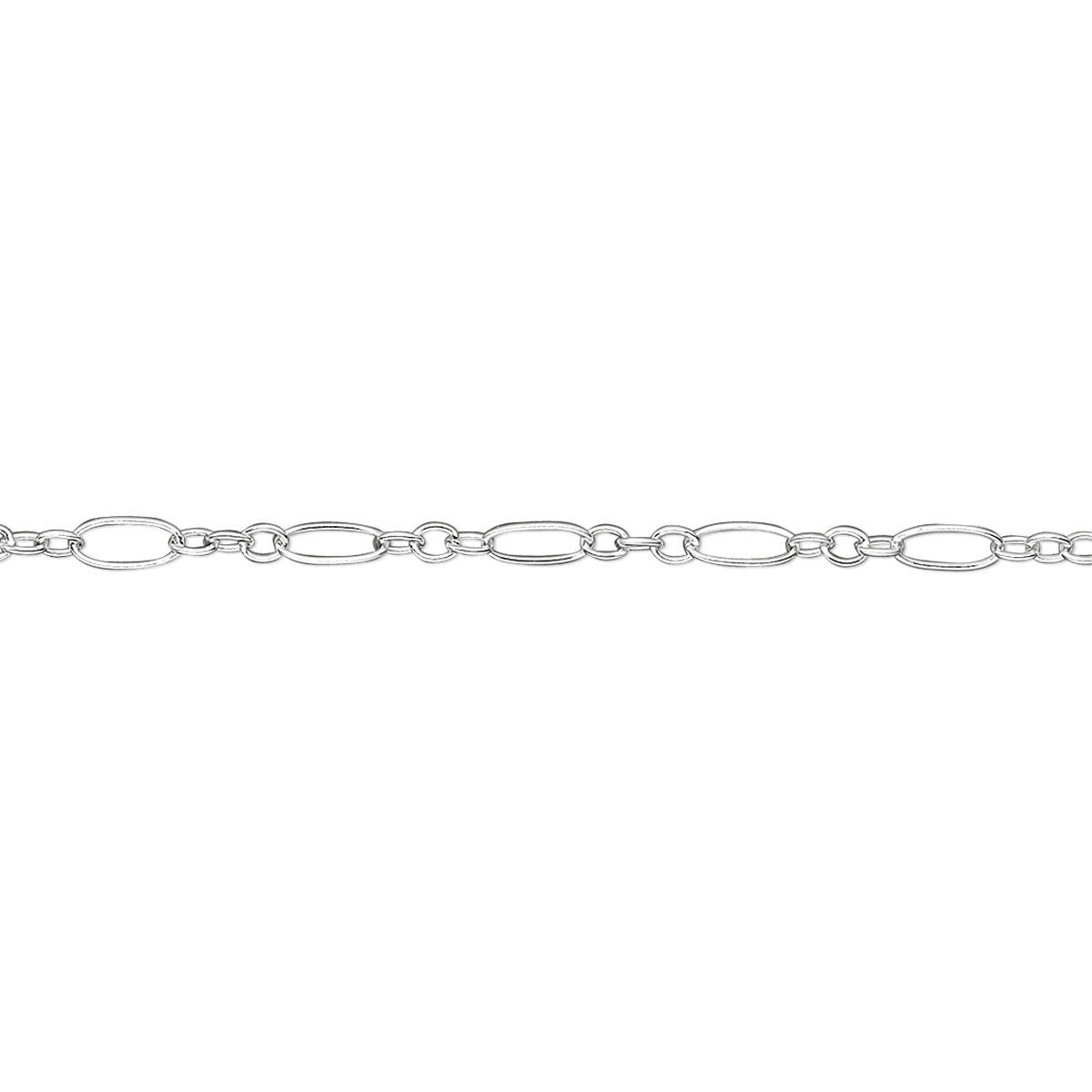 Figaro Chain, 2mm, Sterling Silver