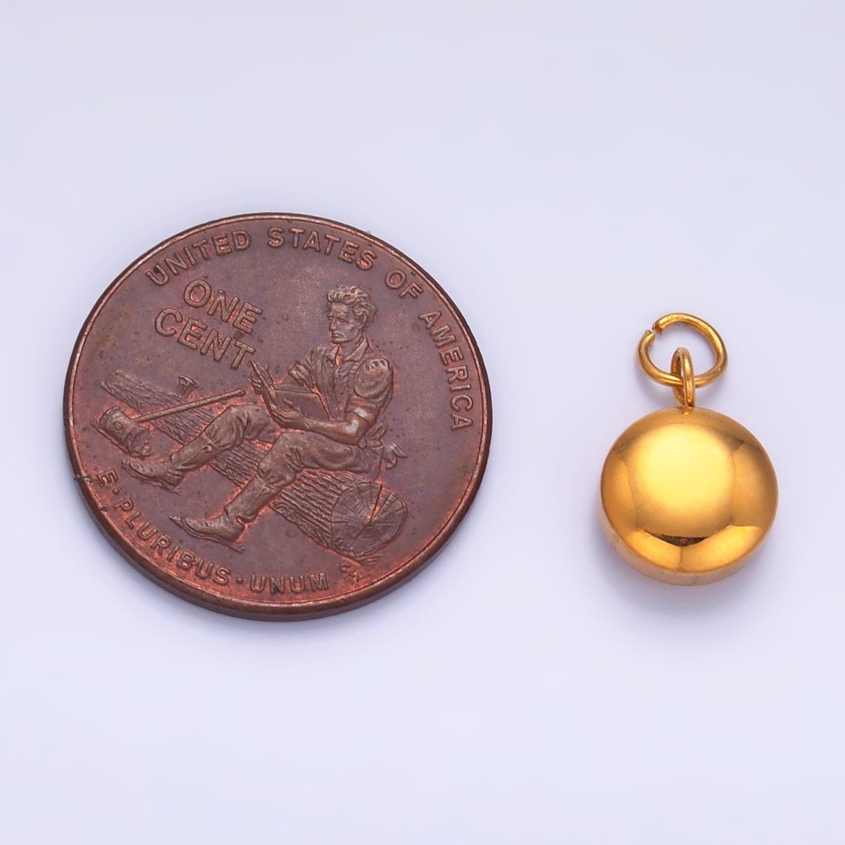 Stainless Steel 10mm Minimalist Round Charm | P756