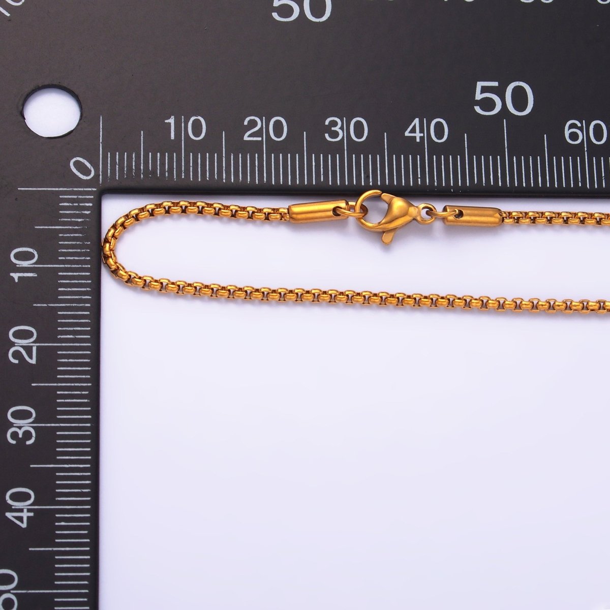 Stainless Steel 1.8mm Minimalist Box Chain 20 Inch Necklace | WA-2732