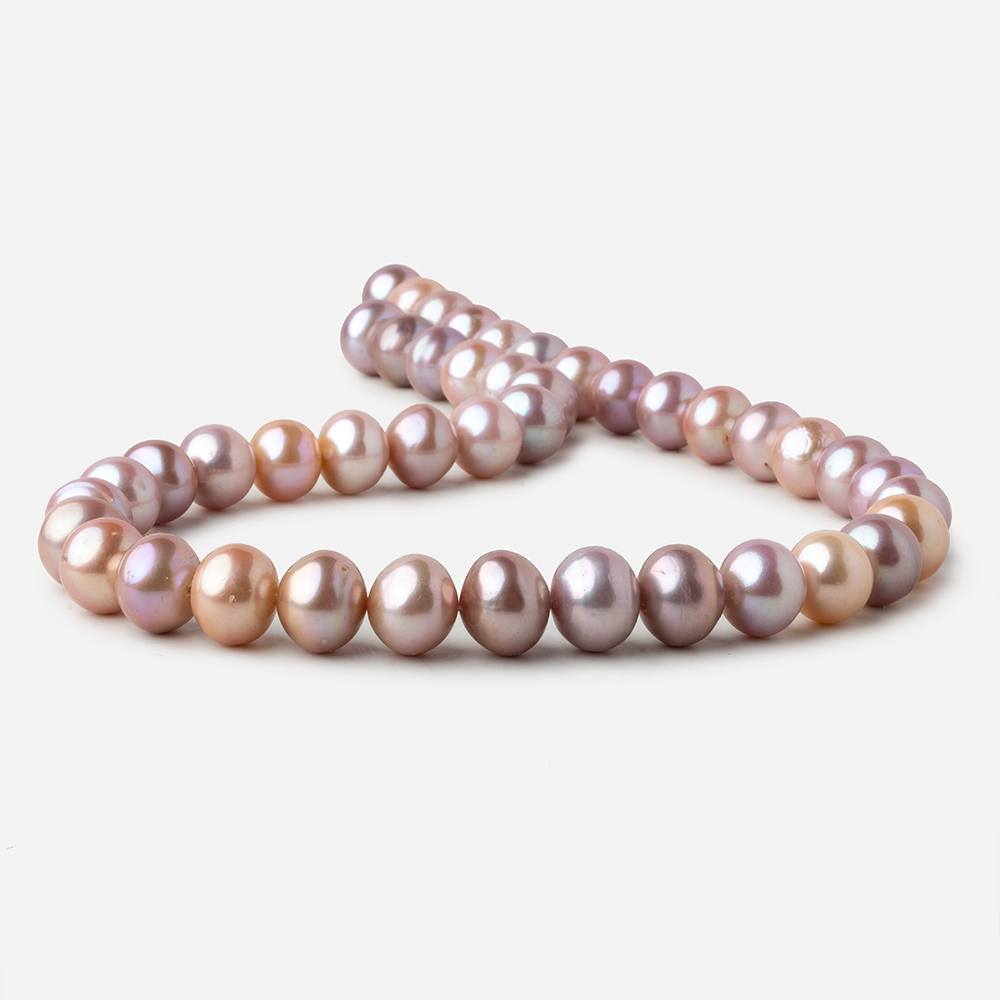 Tri Color Baroque center drilled Freshwater Pearls 16 inch 43 pieces 10.5x7.5mm -12.5-10mm