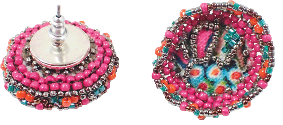 Beads and Batiks made into Jewelry Kits