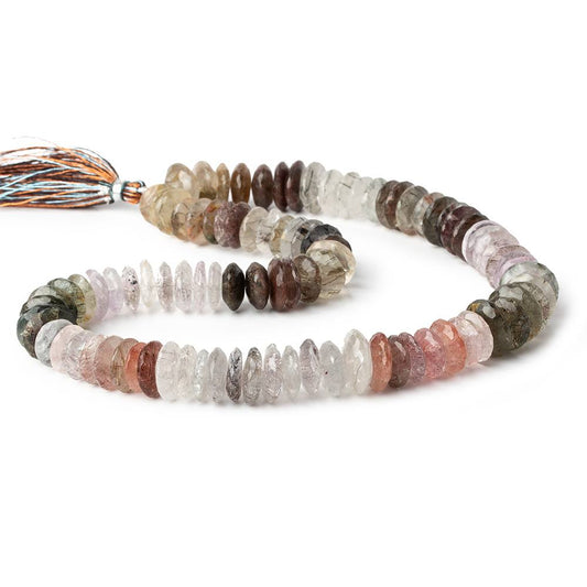 11.5mm Sagenetic Quartz German Faceted Rondelle beads 16 inches 100 pcs A grade