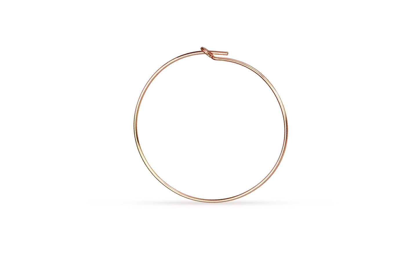 14Kt Rose Gold Filled 15mm 21ga Beading Hoop - 5prs/pack