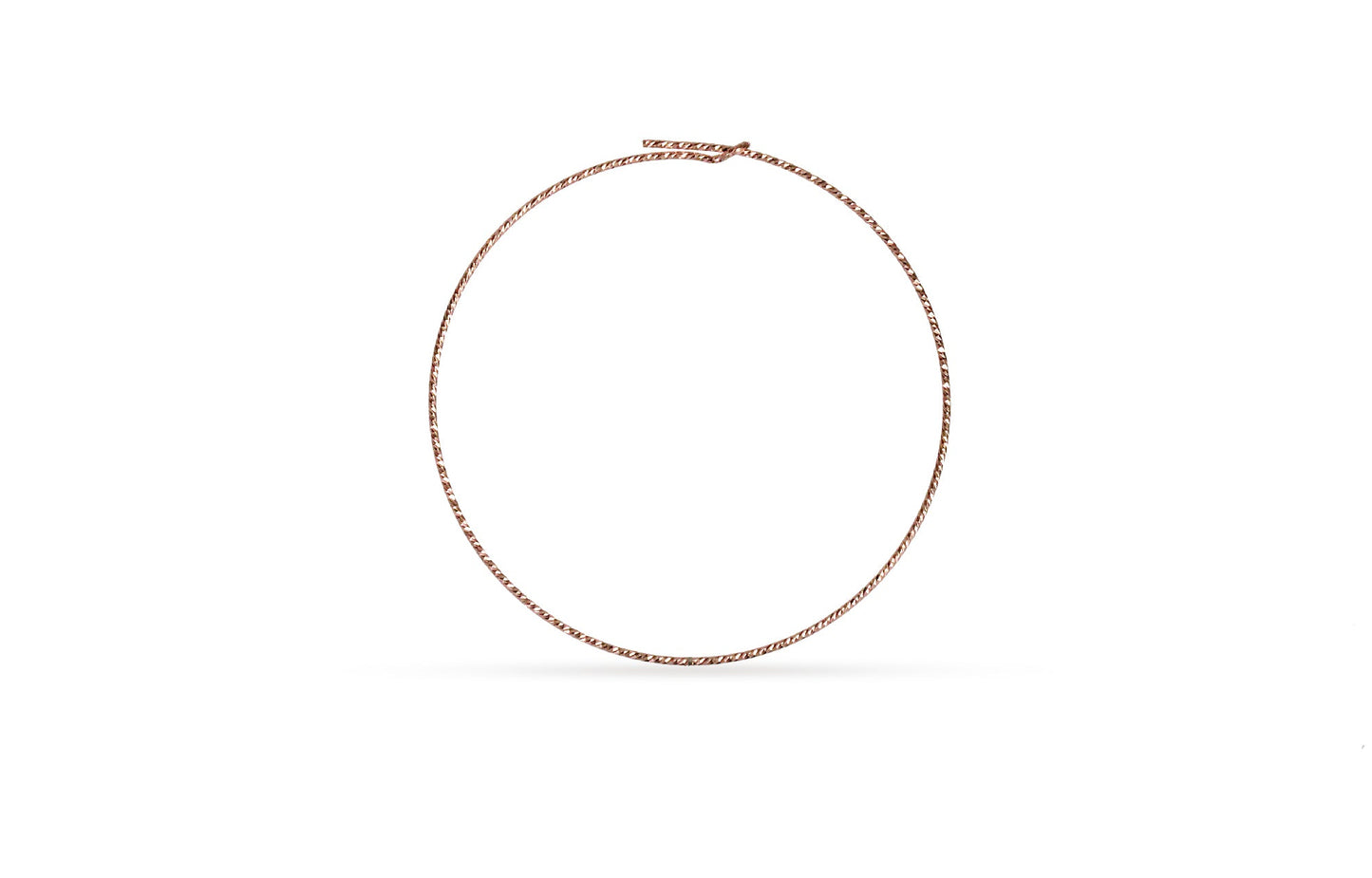 14Kt Rose Gold Filled 45mm 21ga Sparkle Beading Hoop - 2 prs/pack