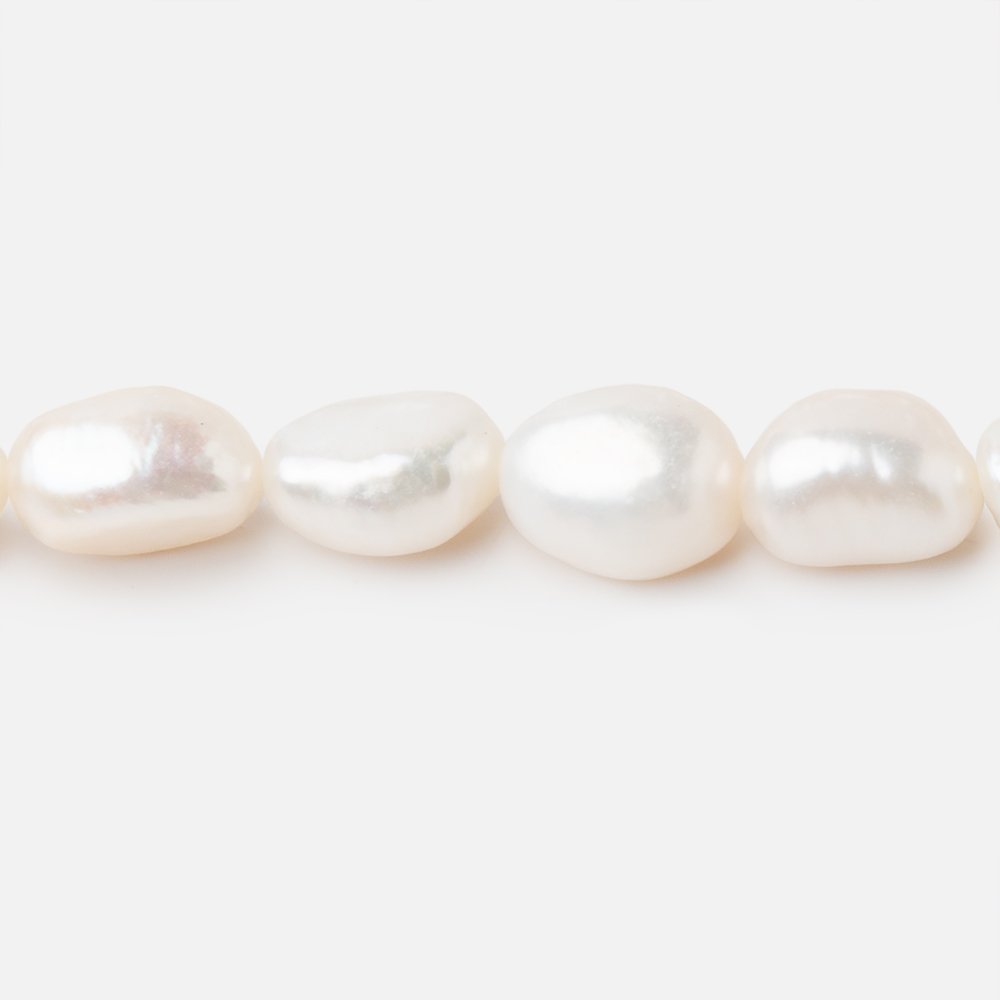 7x6.5-10x7mm Creamy White Baroque Freshwater Pearl 16 inch 35 Beads