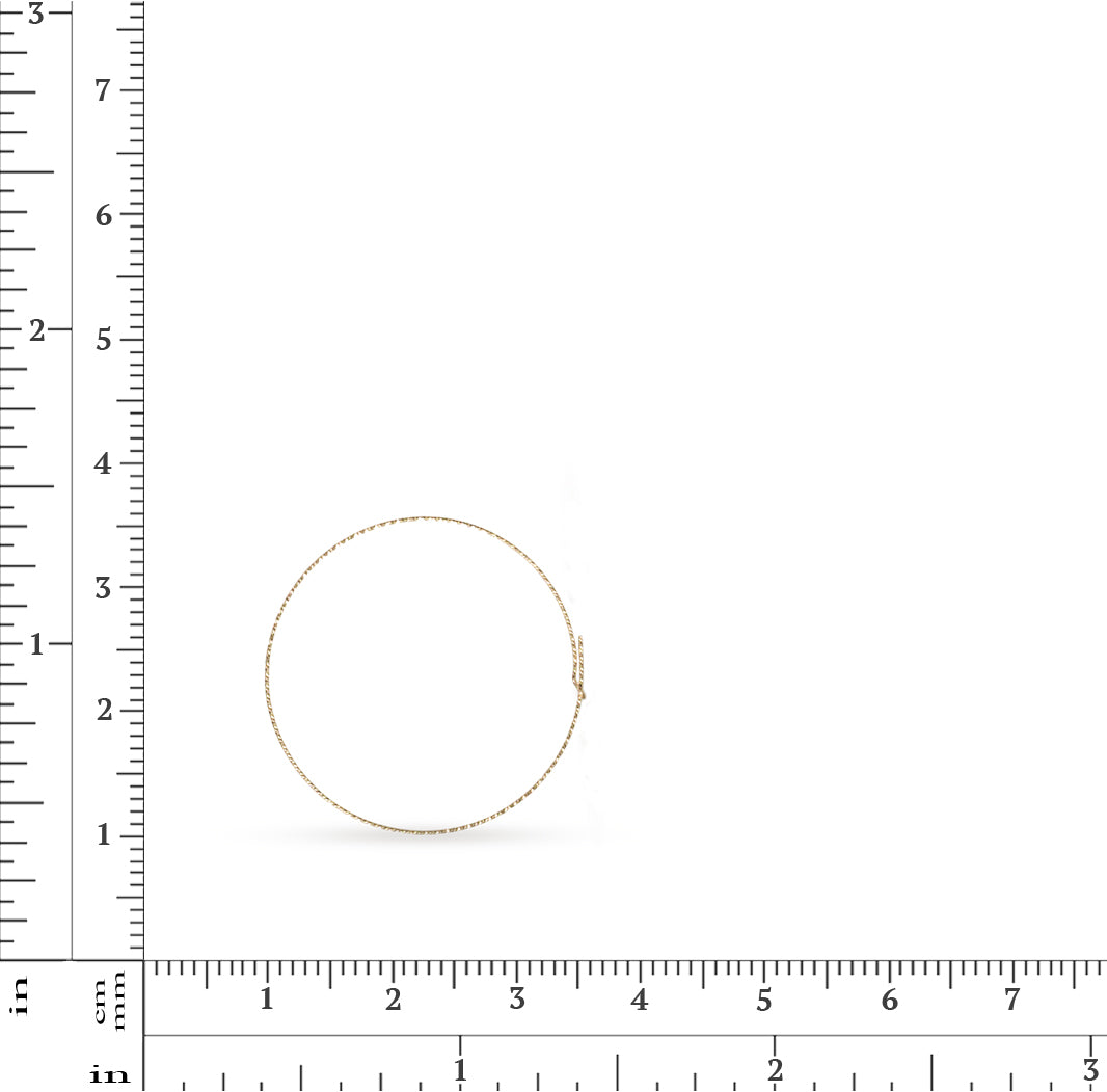 14Kt Gold Filled 25mm 21ga Sparkle Wire Beading Hoop - 5 pairs/pack