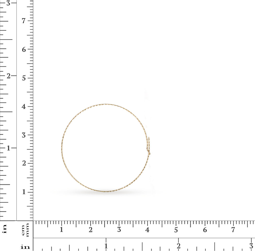 14Kt Gold Filled 30mm 21ga Sparkle Wire Beading Hoop - 5 pairs/pack