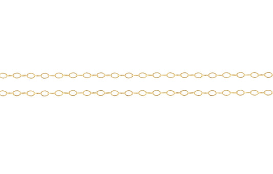 14Kt Gold Filled 1.2x1mm Oval Cable Chain - 100ft
