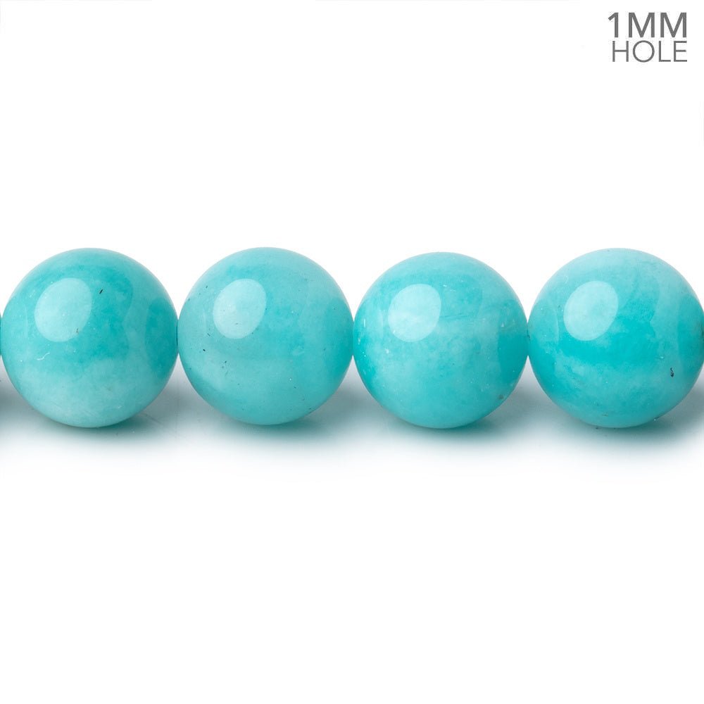 8mm Amazonite Plain Round Beads 16 inch 50 pieces AA 1mm hole