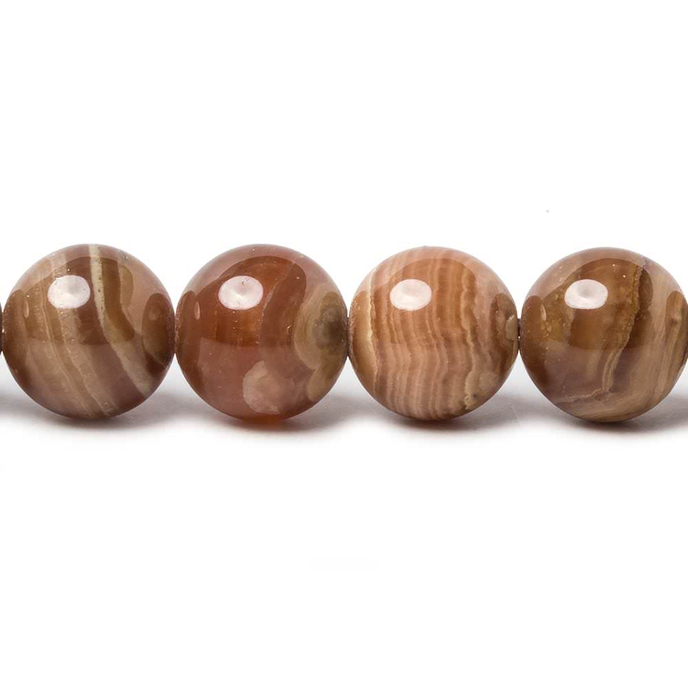 10mm Chocolate Brown Rhodochrosite plain round beads 15.5 inch 40 pieces
