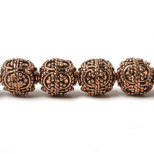 10mm Copper Bead Bead Roval Edwardian 8 inch 18 pcs