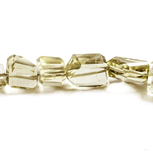 10x10-15x10mm Lemon Quartz faceted nugget beads 10 inch 20 pieces