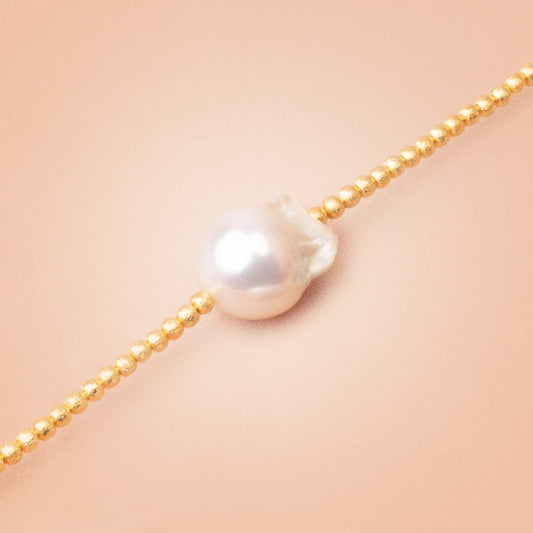 10x10-15x11mm White Ultra Baroque Freshwater Pearl Focal 1 piece