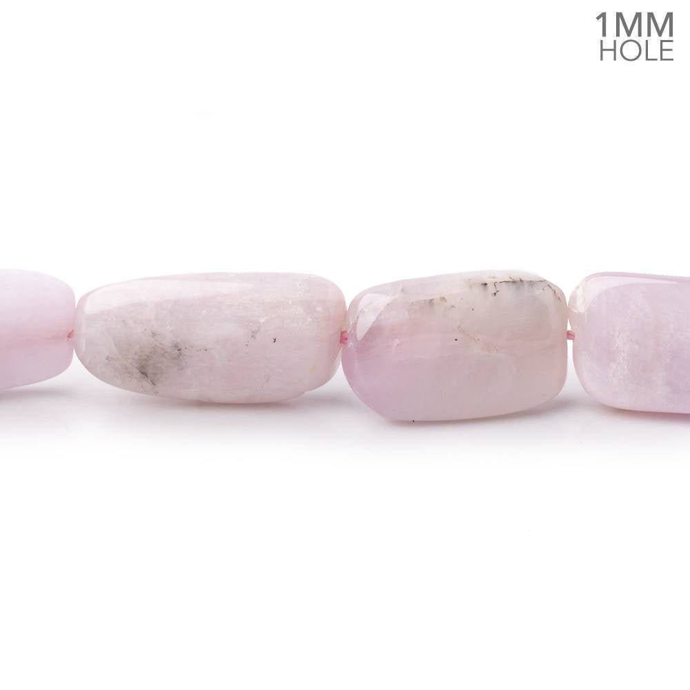 10x10-21x11mm Kunzite Straight Drilled Plain Nuggets 16 inch 26 Beads 1mm Hole
