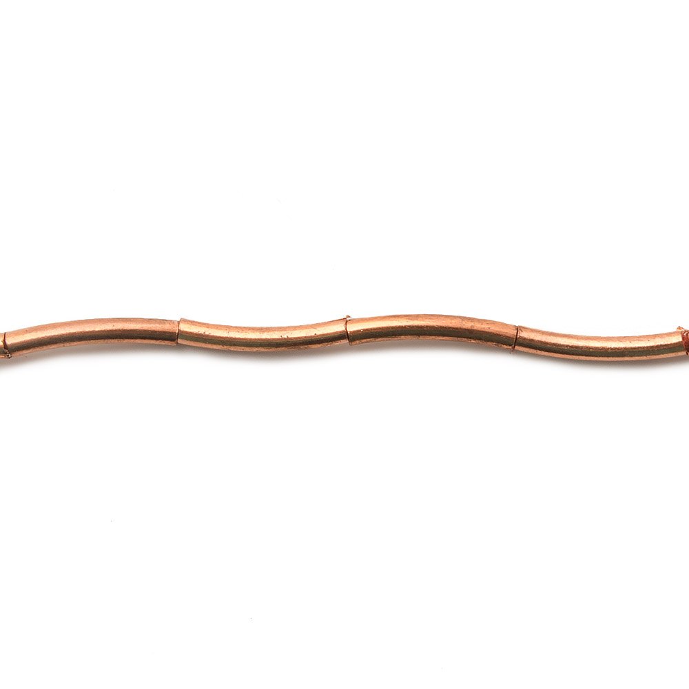 10x1.5mm Copper Bead Curved Tube 8 inch 20 pcs