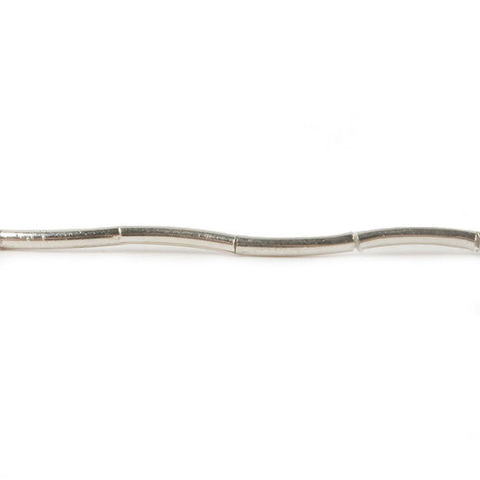 10x2mm Sterling Silver Tube Beads 20 beads 8 inch