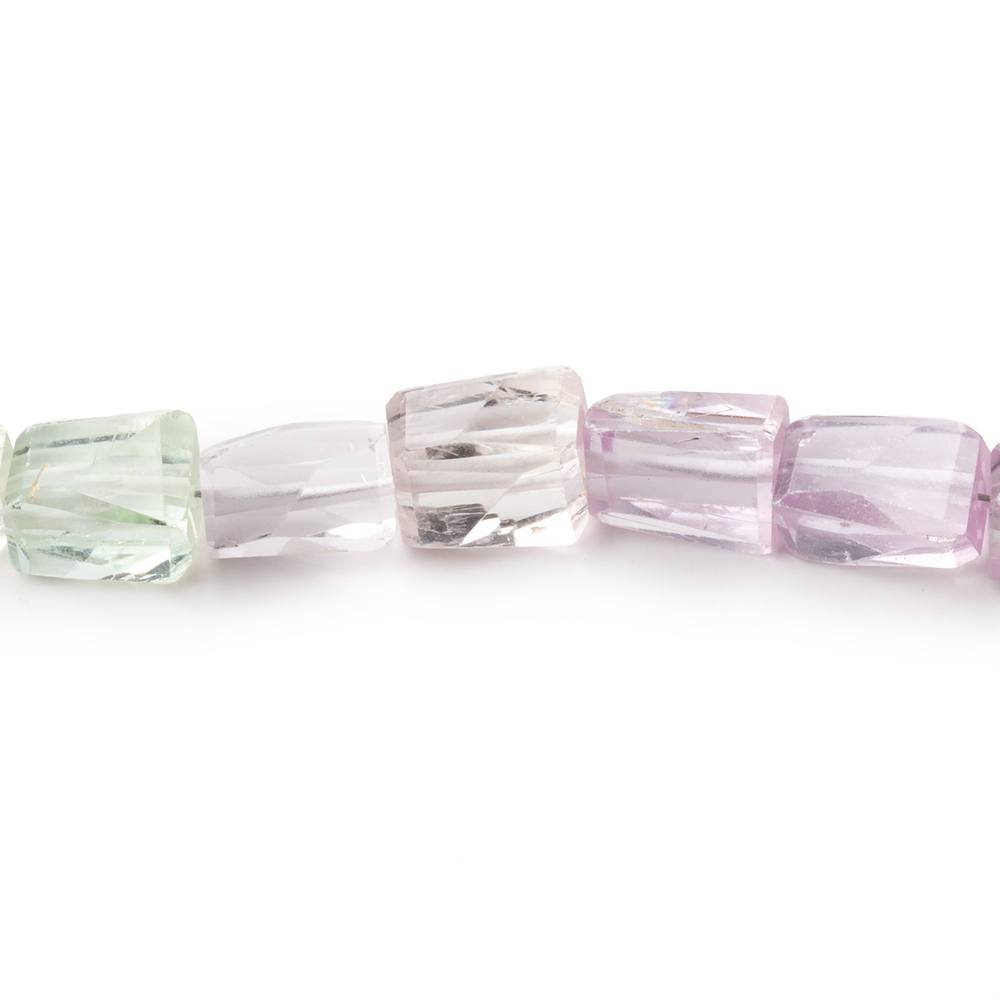 10x7-11x7mm Kunzite and Hiddenite Faceted Nugget Beads 8 inch 20 pieces