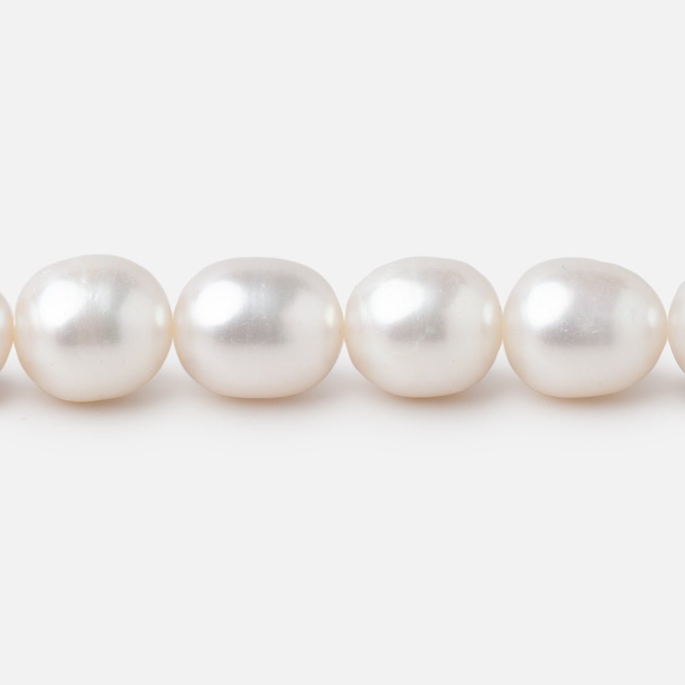 7.5x9mm Creamy Straight Drill Oval Freshwater Pearls 16 inch 40 Beads