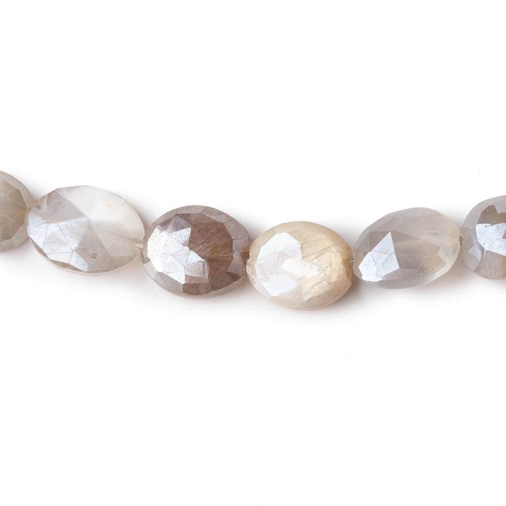 10x8-12x10mm Mystic Multi Moonstone faceted oval beads 9 inch 21 pieces