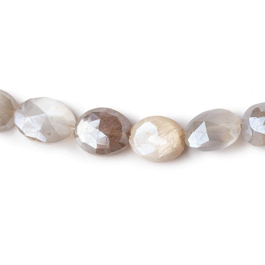 10x8-12x10mm Mystic Multi Moonstone faceted oval beads 9 inch 21 pieces