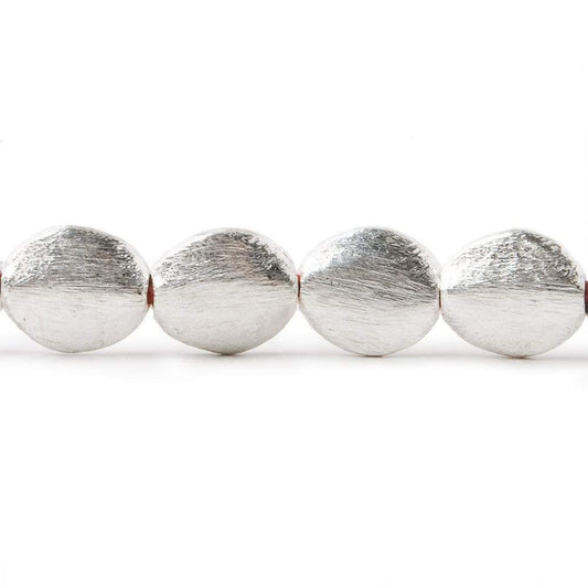 10x8mm Sterling Silver Plated Copper Brushed Oval 8 inch 22 pcs