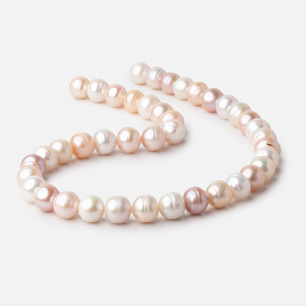 10x9-12x10mm Tri Color Baroque Freshwater Pearls 16 inch 38 Beads