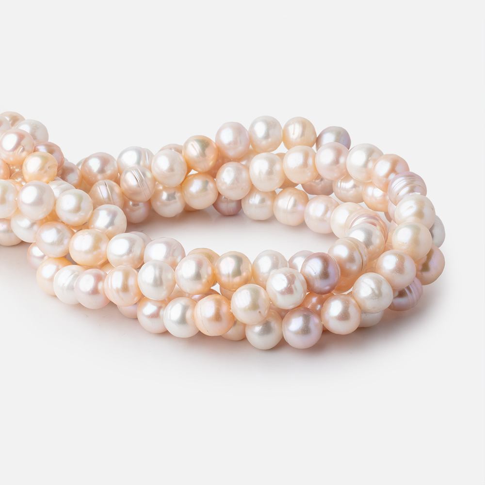 10x9-12x10mm Tri Color Baroque Freshwater Pearls 16 inch 38 Beads