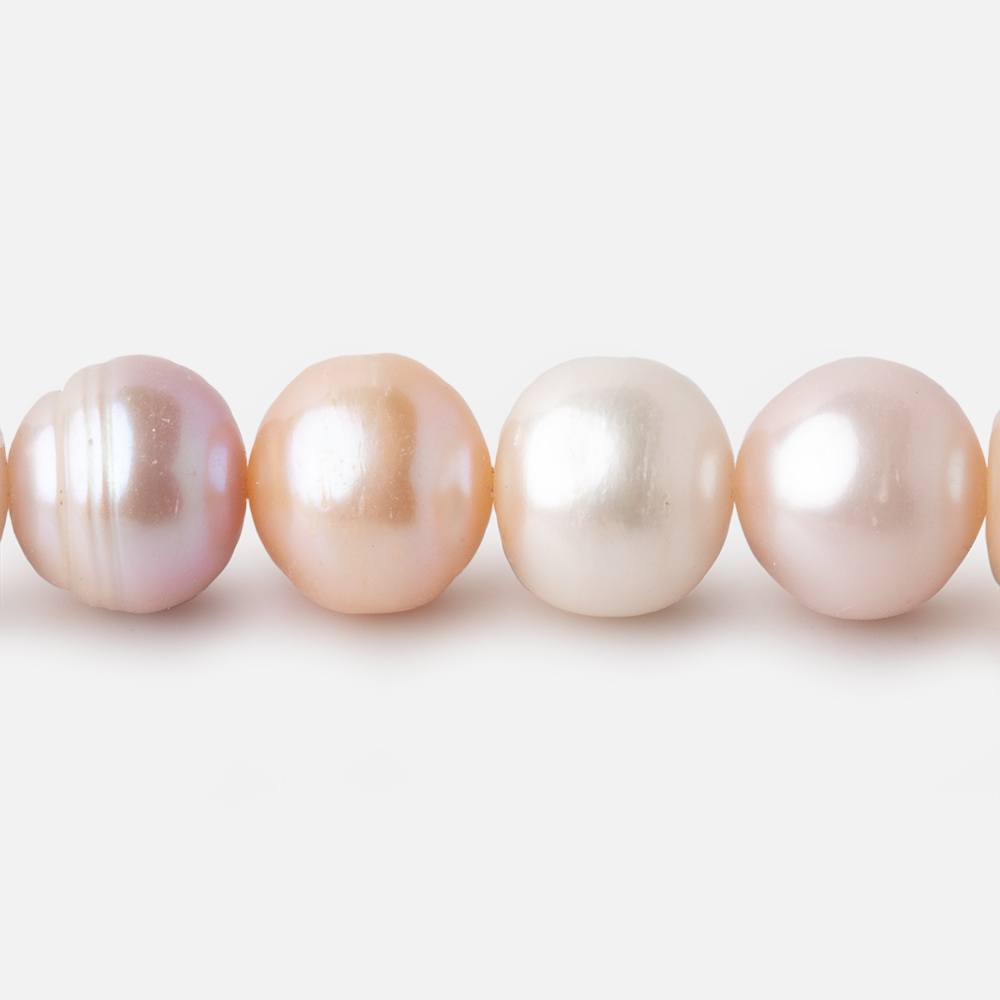 10x9-12x10mm Tri Color Baroque Freshwater Pearls 16 inch 38 Beads