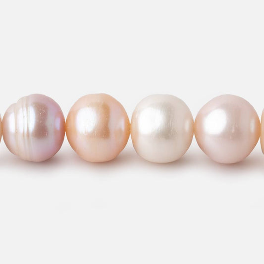 10x9-12x10mm Tri Color Baroque Freshwater Pearls 16 inch 38 Beads