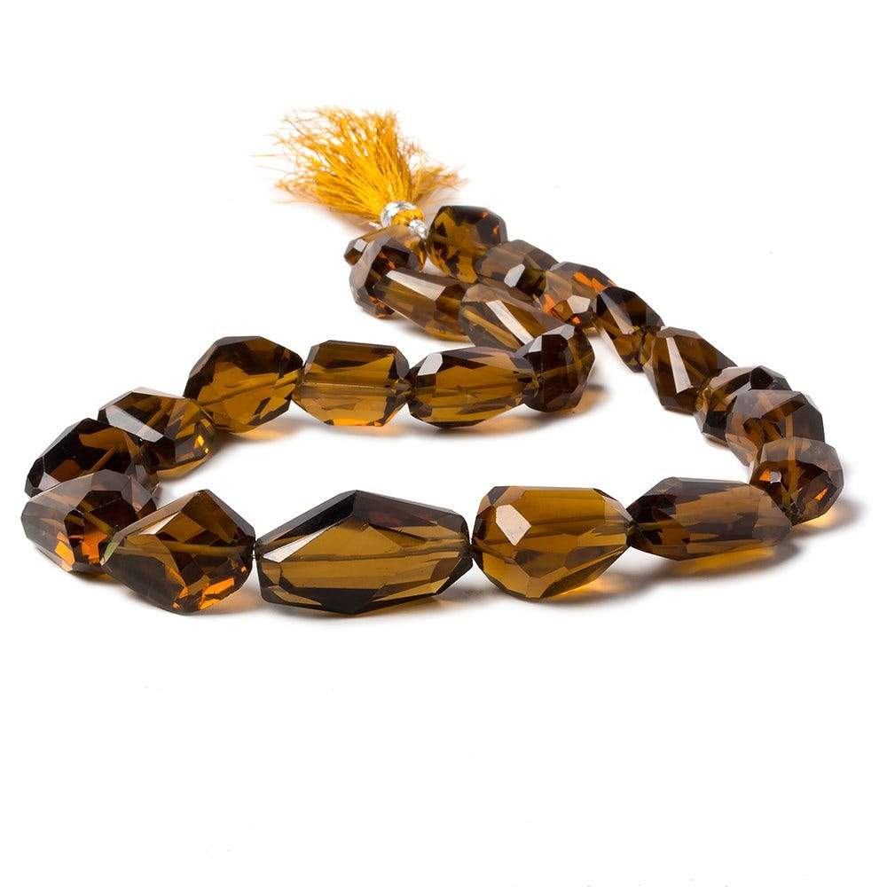 10x9mm-22x16mm Whiskey Quartz angular faceted nuggets 16 inch 22  beads AAA