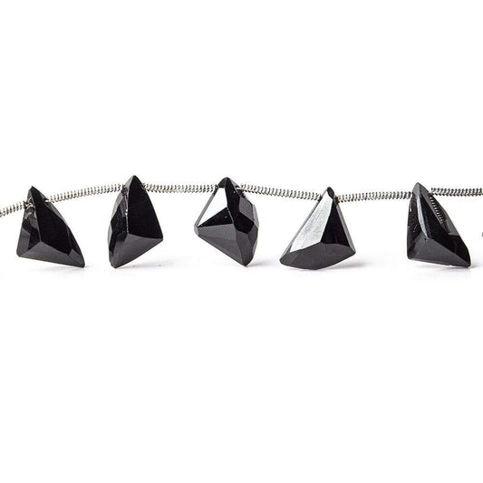 10x9x6-12x9x6mm Black Spinel Top Drill Free Form Beads 8.5 inch 16 pieces A