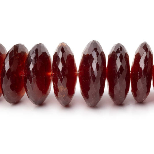 11-14mm Hessonite Garnet German Faceted Rondelle Beads 7.5 inch 40 pieces